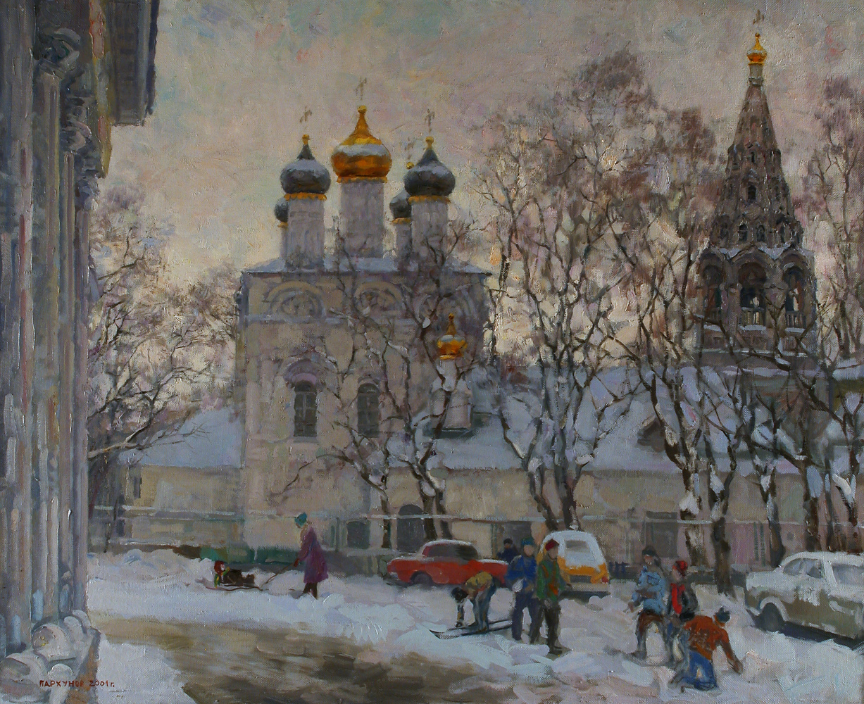 Москва в снегу (Московский дворик)