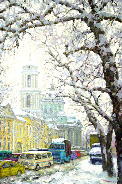 Moscow in the snow (Winter on Taganskaya str)
