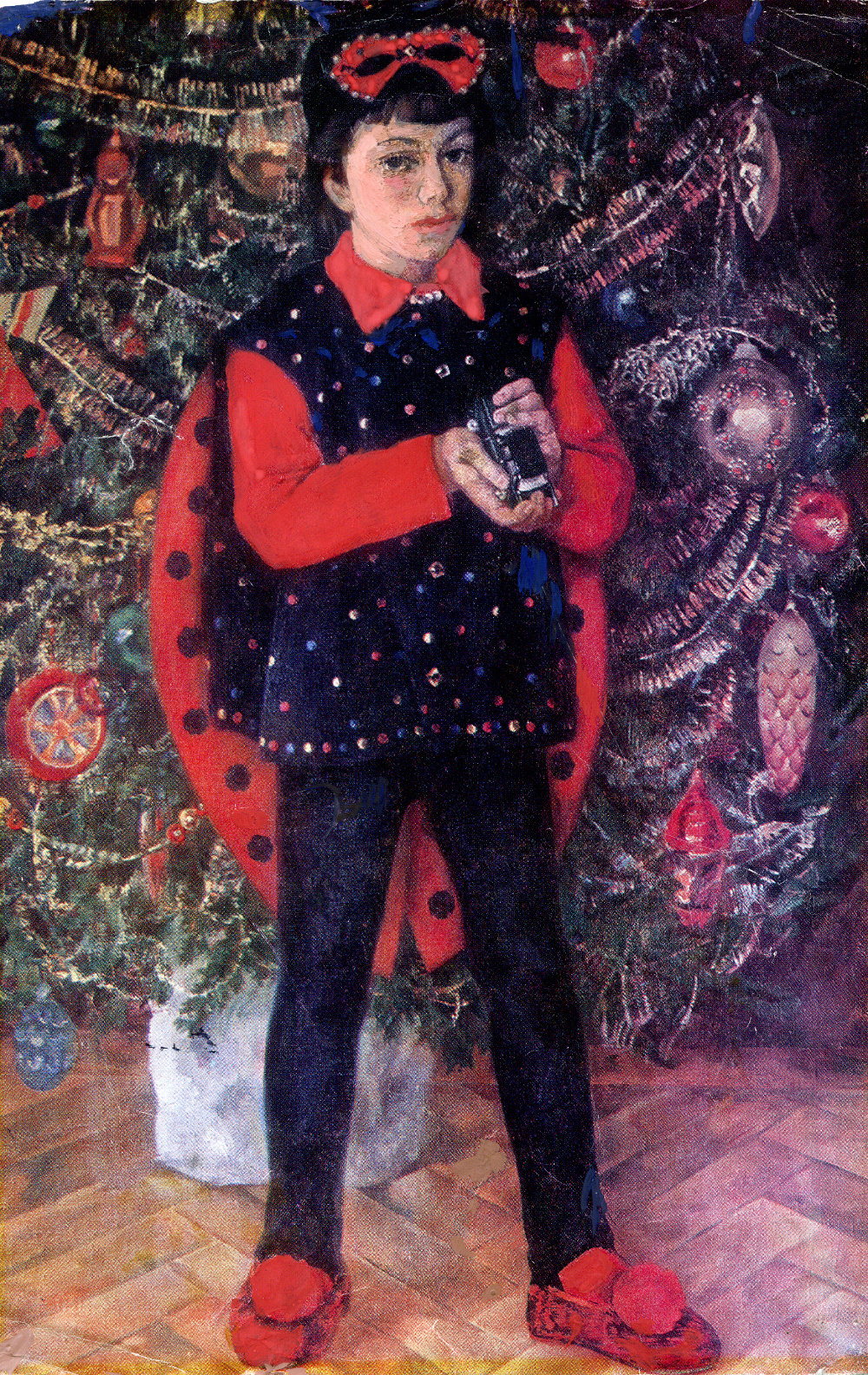Портрет Мити в новогоднем костюме