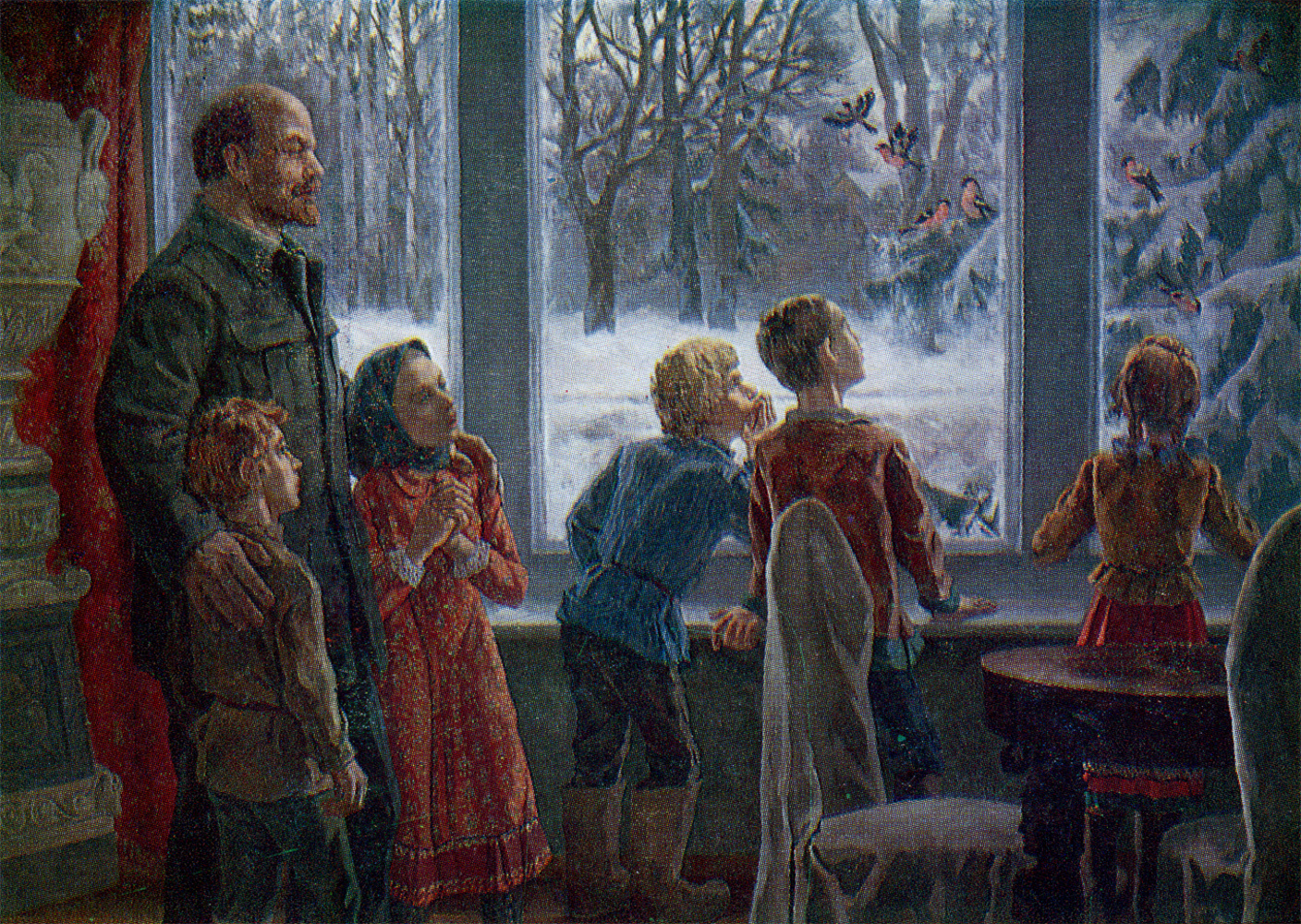 Снегири (В.И. Ленин с детьми)